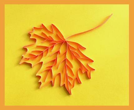 کارت تبریک دست ساز  برگ پاییزی